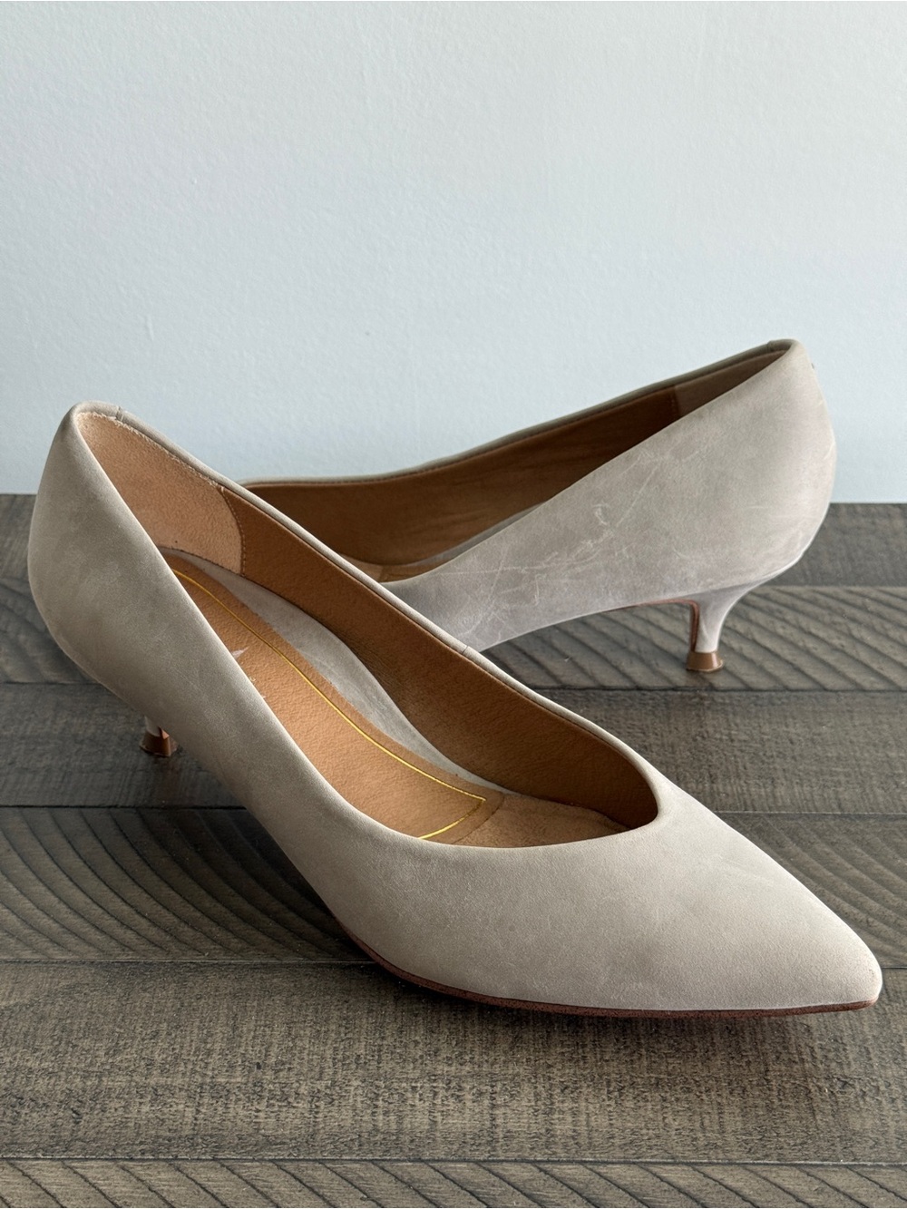 Vionic Josie Kitten Heel Slip-on Comfort Shoe Gray Women’s Size 8